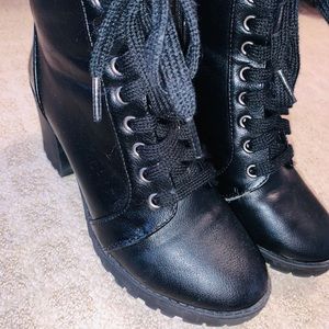 Wedge Combat Boots